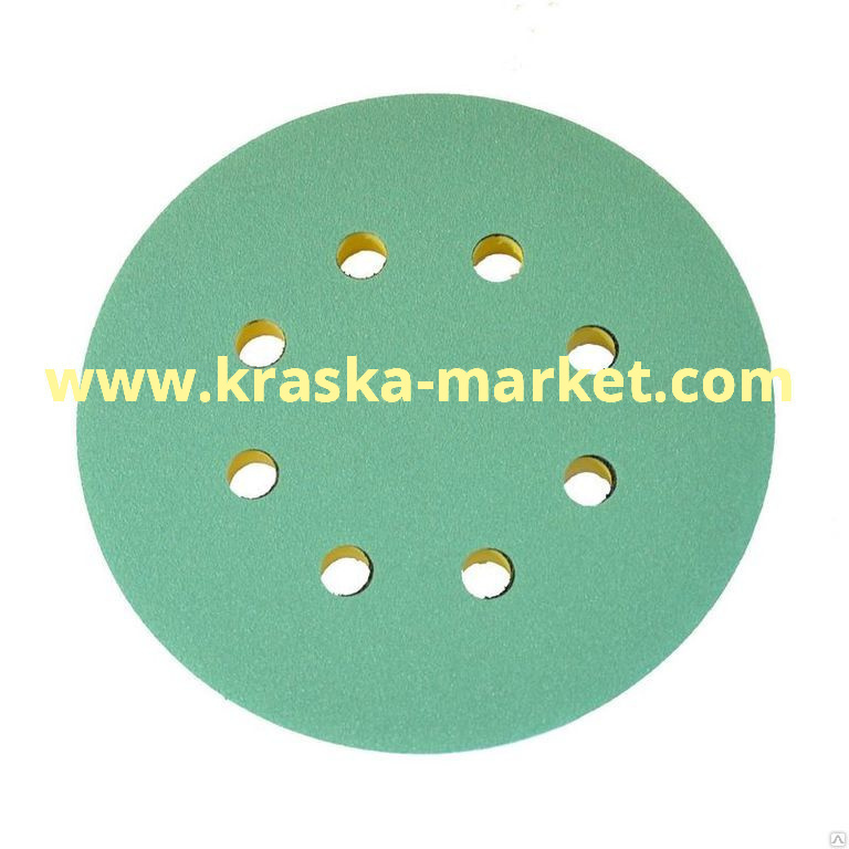 Круг абразивный, зеленый, 8 отверстий, Р320, 125 мм. Торговая марка: HANKO.