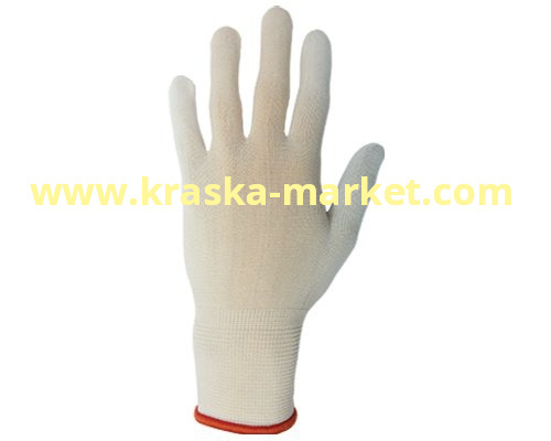 Защитные перчатки из из полиэфирных волокон (полиэстер). Цвет: белый. Размер: M. Торговая марка: JetaPro.