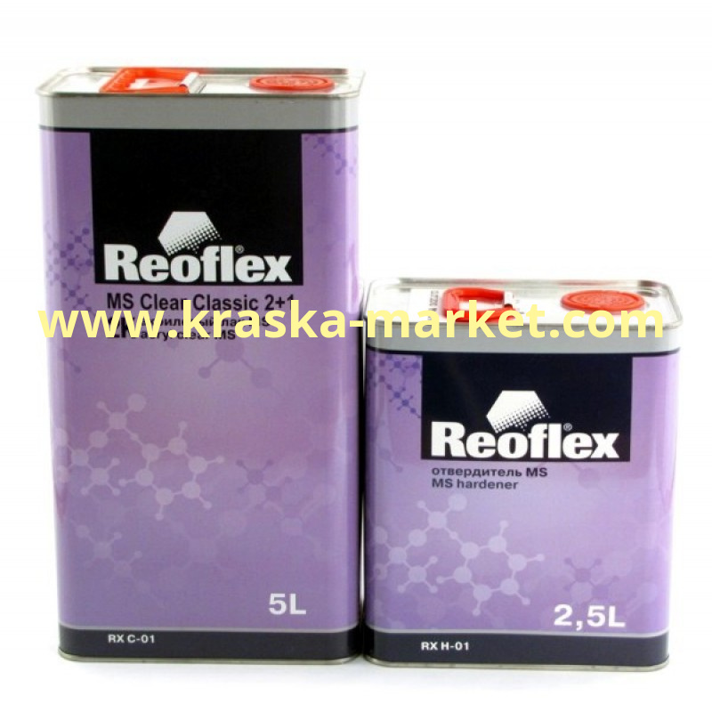 Акриловый лак  прозрачный МS. Объем(м3): 5,0 л лак + 2,5 л отвердитель. Производитель: Reoflex.