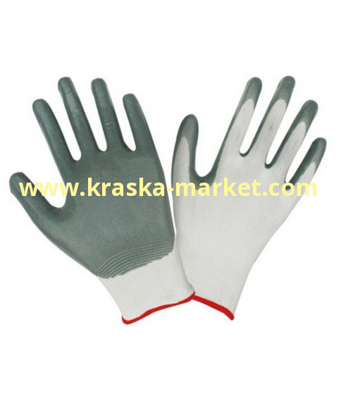 Защитные промышленные перчатки с нитриловым покрытием. Цвет: черный. Размер: L. Торговая марка: JetaPro.
