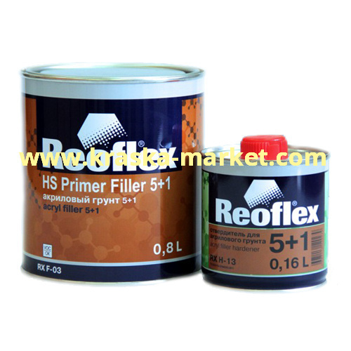 Акриловый 2К грунт 5+1черный(0,8л+0,16л) REOFLEX/6