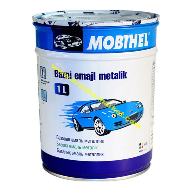Базовая автоэмаль металлик. Цвет: № 498 лазурно - синяя. Объем(м3): 1,0кг. Производитель: Mobihel.
