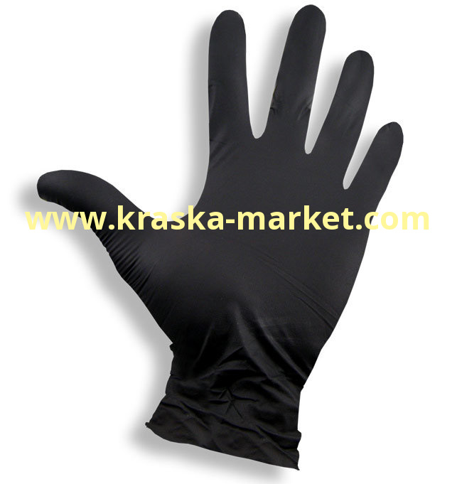 Перчатки нитриловые черные для малярных работ. Размер: L. Упаковка: 100 шт. Состав: 100% нитрил. Торговая марка: JetaPro.