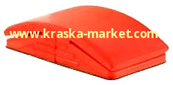 Ручной шлифовальный блок, резиновый, красный, 12 х 6,5 см. Артикул: 17111. Производитель: INP.