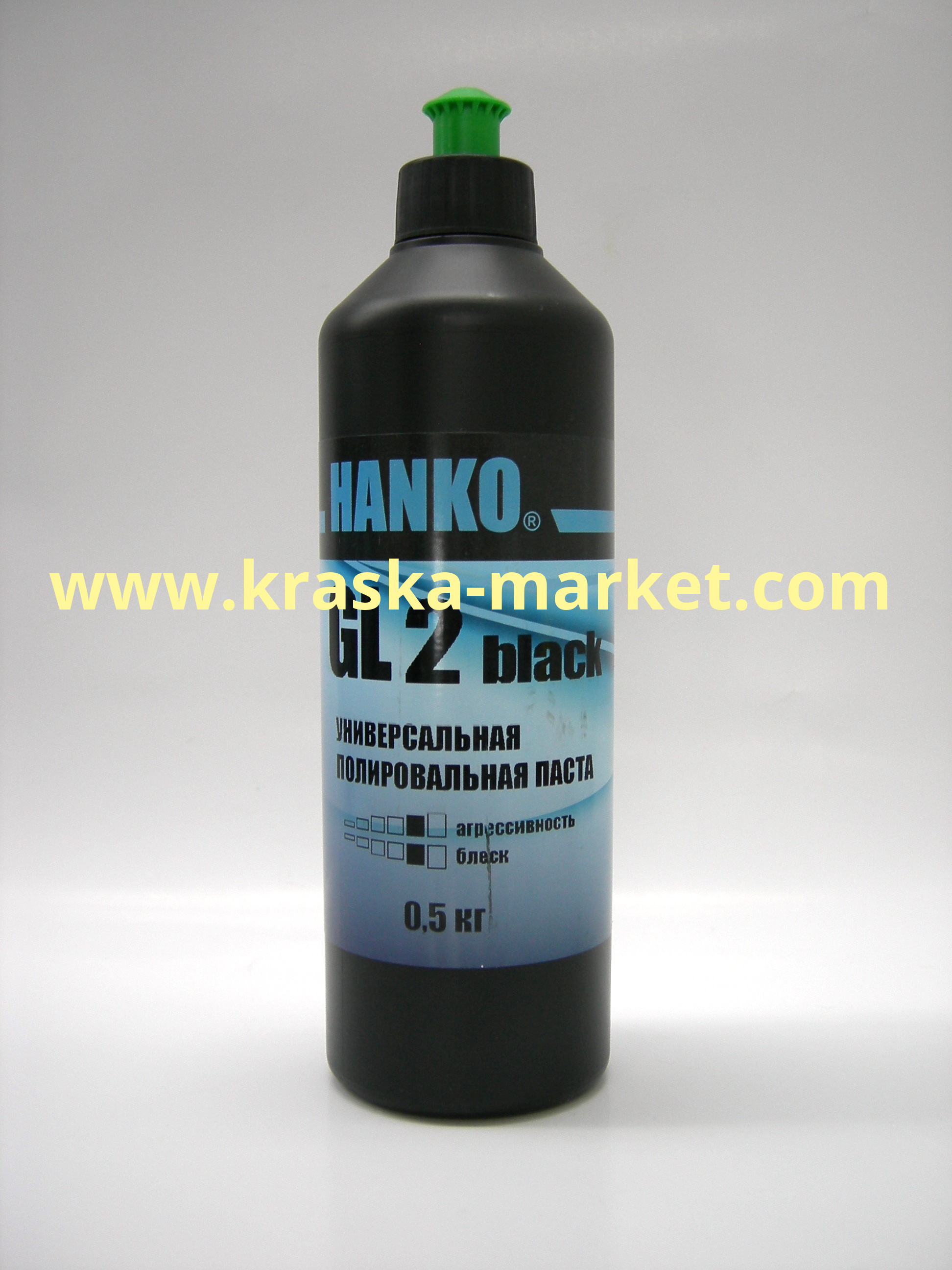 Универсальная полировальная паста (чёрного цвета) GL2. Объем(м3): 0,5кг. Торговая марка: HANKO.